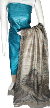 Tussar Madhubani Print Suit SILK ZONE